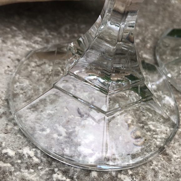 (2)Glass Candle Holders-Clear-4in tall - Picture 9 of 16